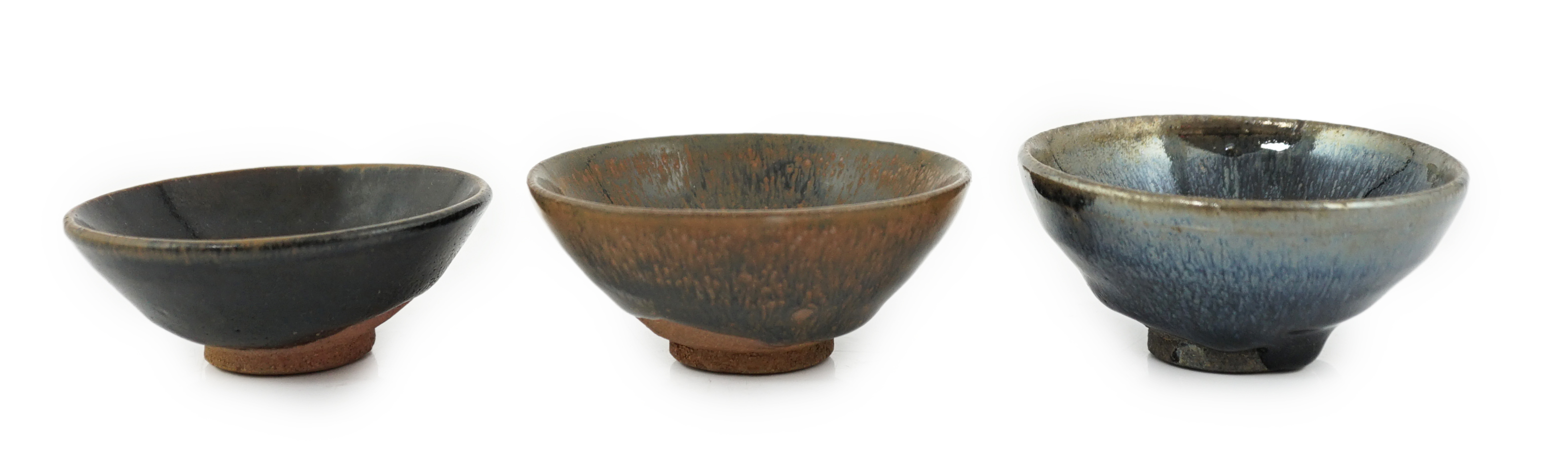 Three Chinese Jian ware bowls, Song Dynasty or later